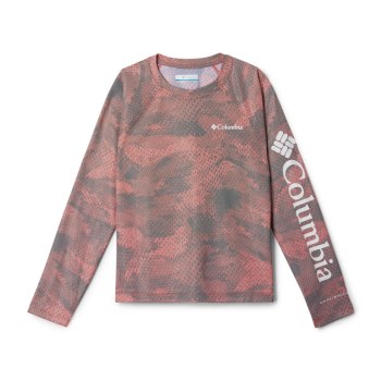 Columbia Sweater Jongens, Solar Chill Printed Long Sleeve Bordeaux, 13TFUSPXJ